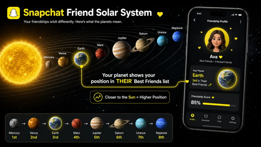 Snapchat Planet Order Explanation: Meaning of Each Planet on Snapchat